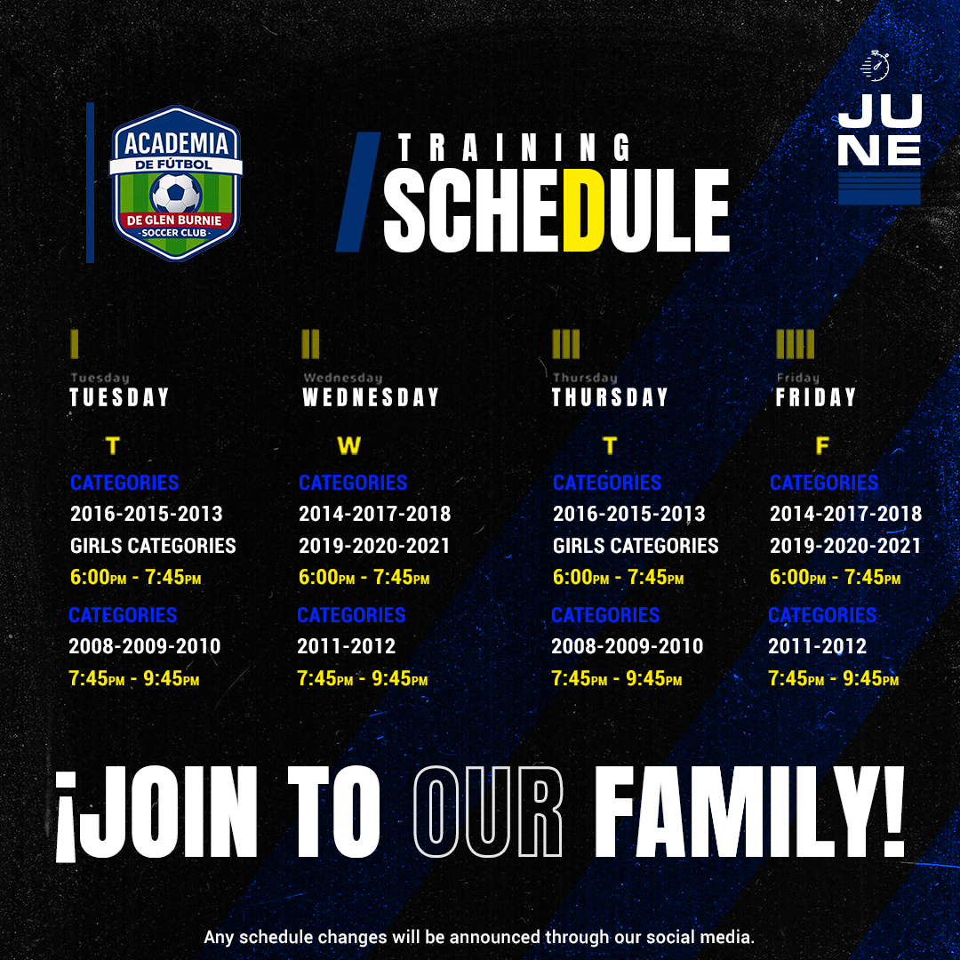 training schedule